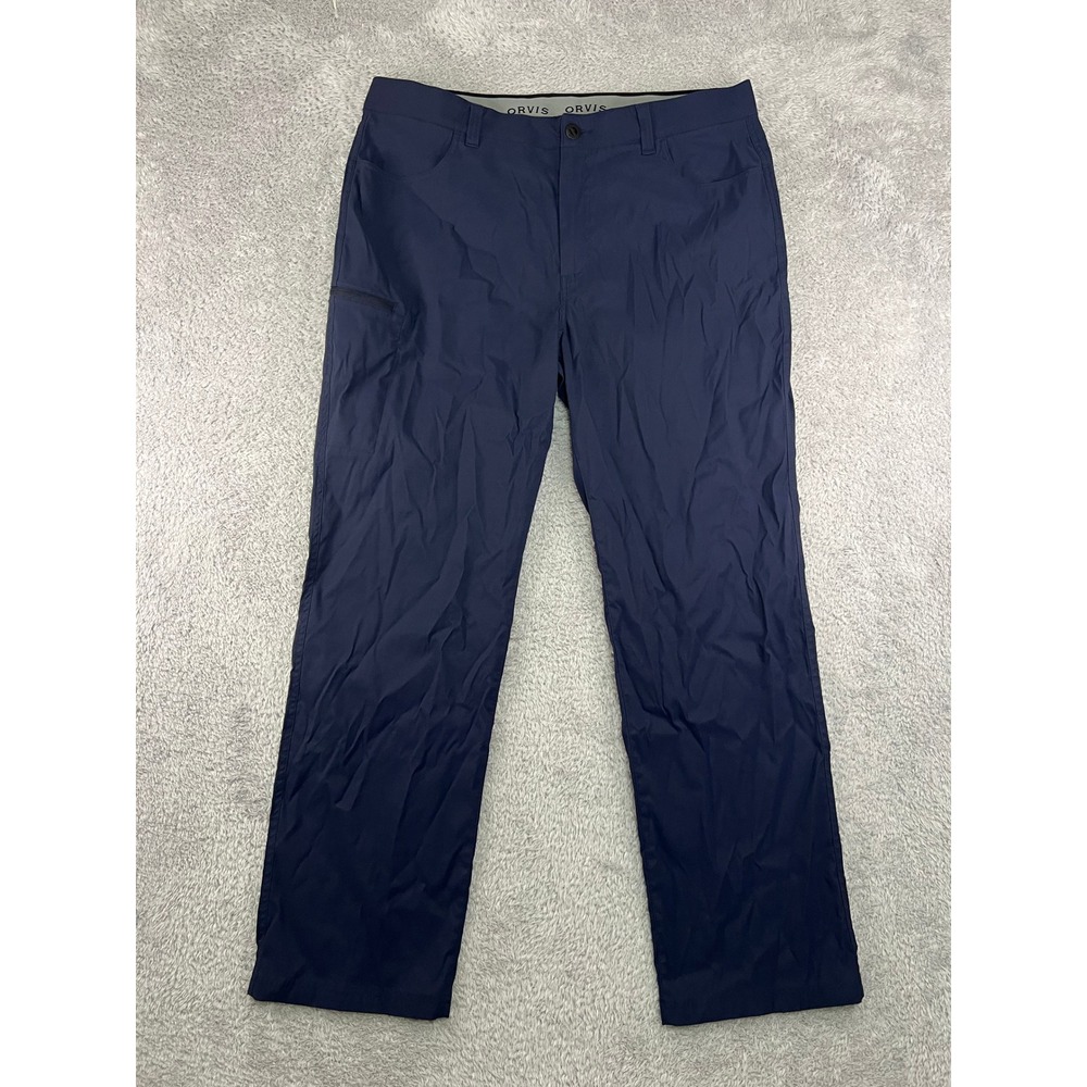 Orvis Pants Men 40x32 Blue Performance Stretch Water Repellent Outdoor